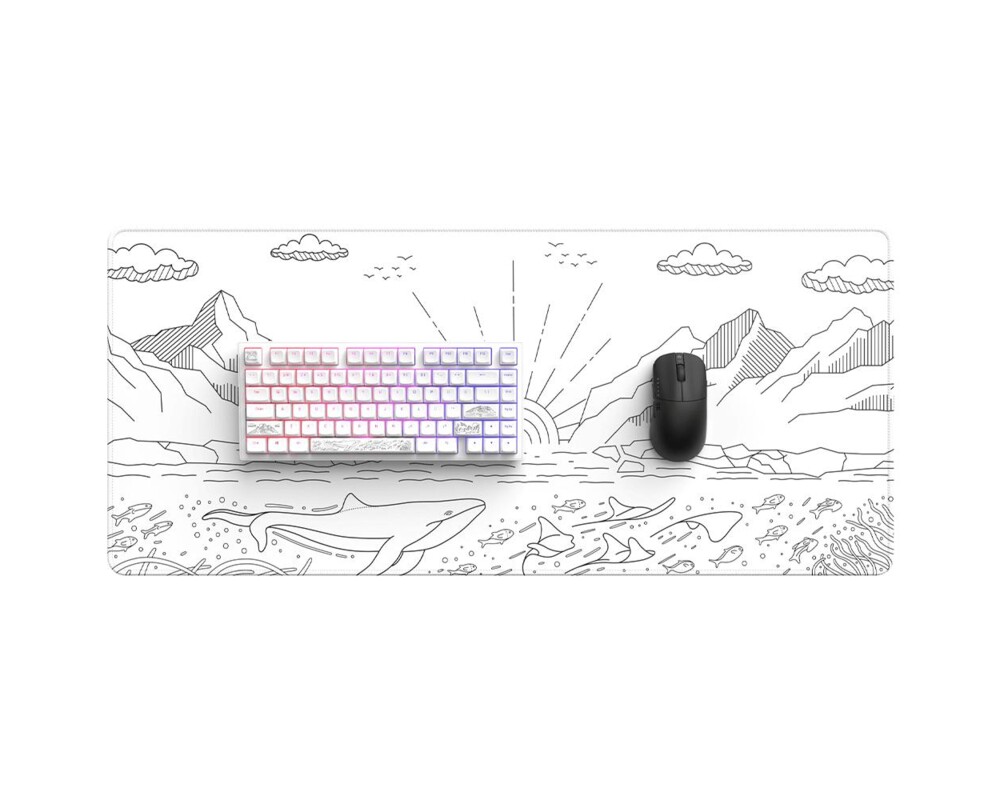 Пад за мишка Геймърски Dark Project - Nostra White XL 5