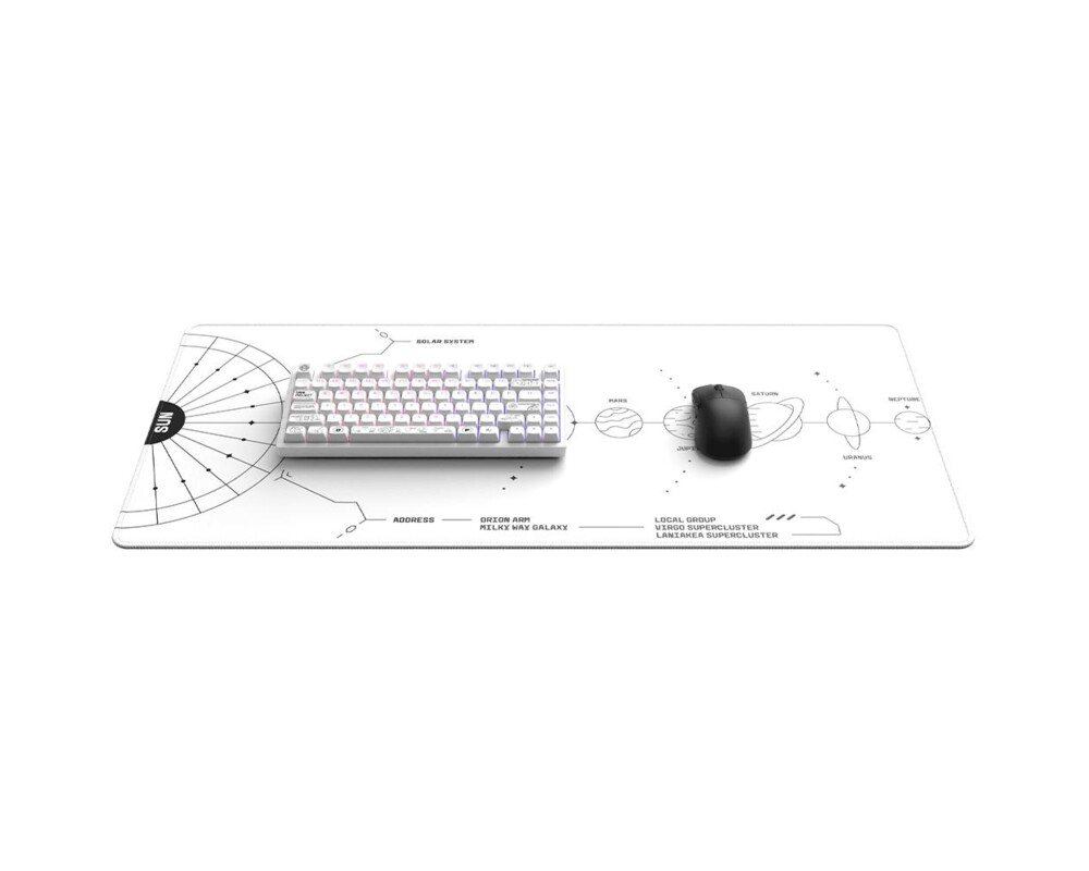 Пад за мишка Геймърски Dark Project - Terra Nova White XL 4