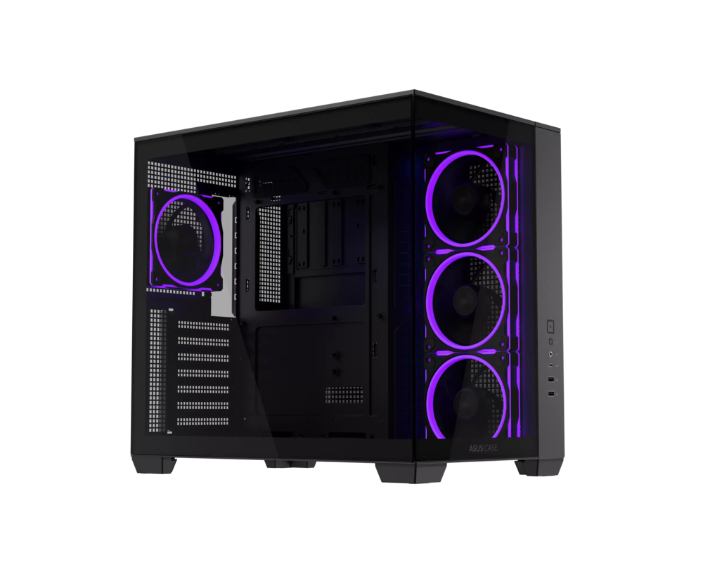 Кутия ASUS A32 PLUS Tempered Glass + 4 ARGB Вентилатора - Black 2