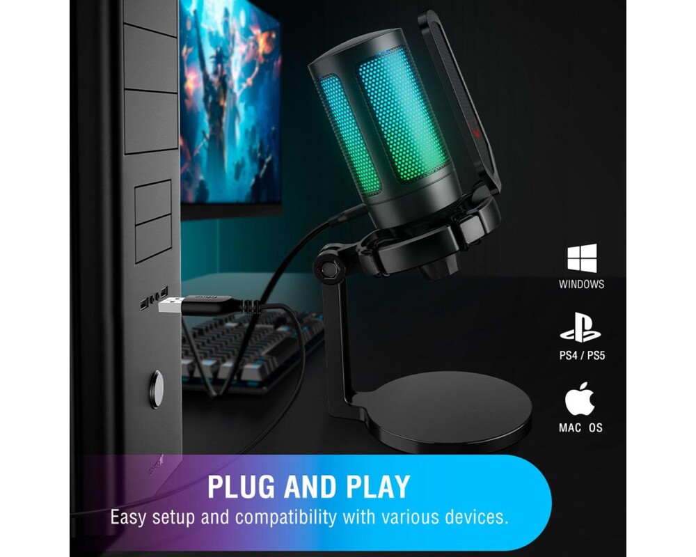 Микрофон FIFINE A6NEO RGB - Black 2