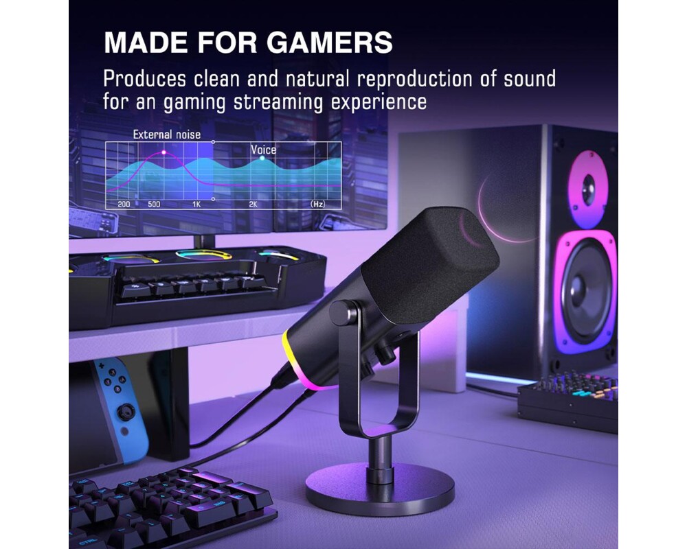 Микрофон FIFINE AM8 Dynamic RGB XLR/USB- Black 3