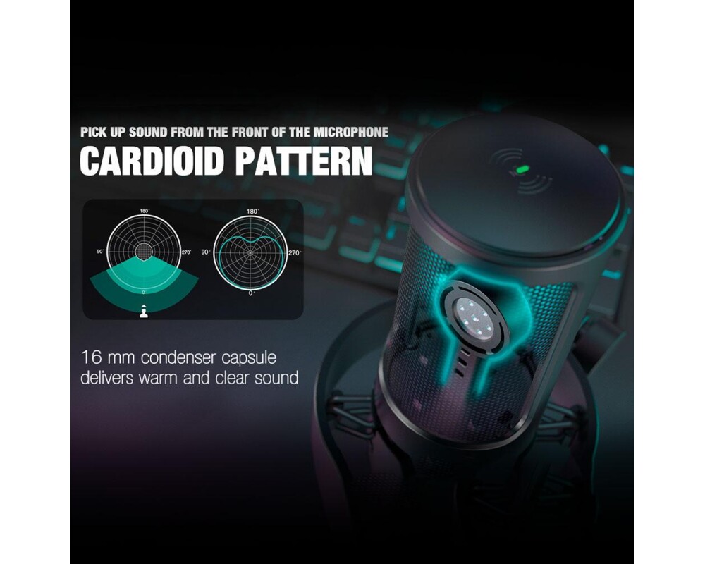 Микрофон FIFINE A8V RGB - Black 3