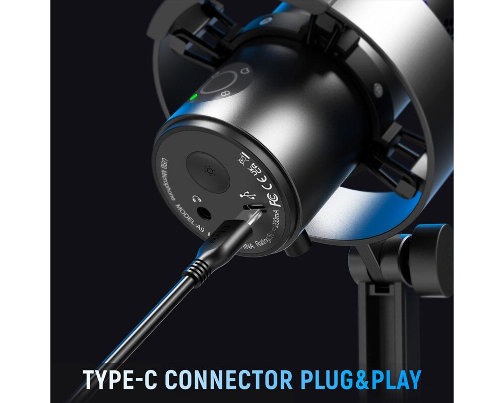 Микрофон FIFINE A9 RGB 4 Polar Patterns- Black 6