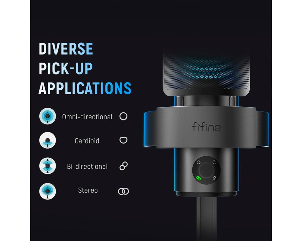 Микрофон FIFINE A9 RGB 4 Polar Patterns- Black 4