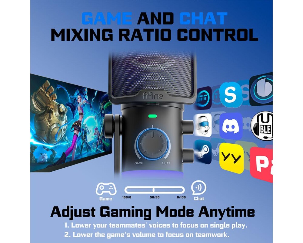 Микрофон FIFINE AM6 RGB - Black 9