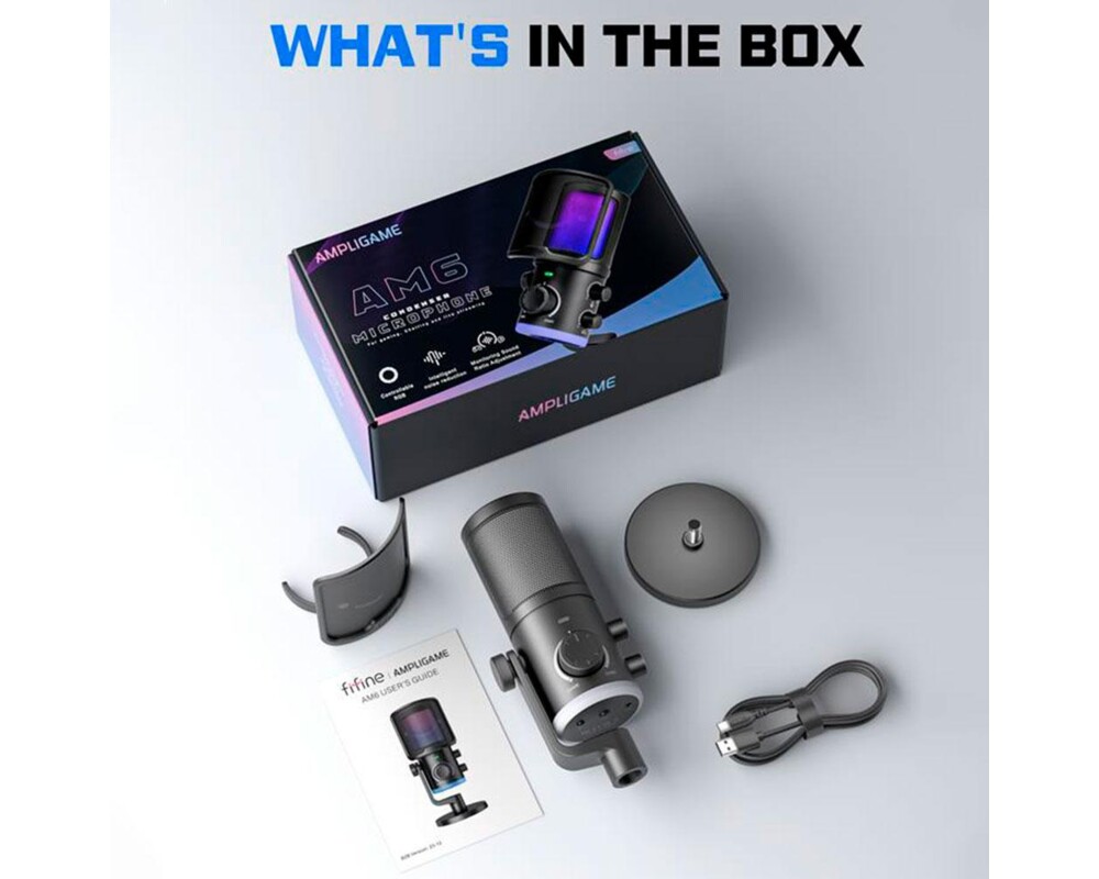 Микрофон FIFINE AM6 RGB - Black 3