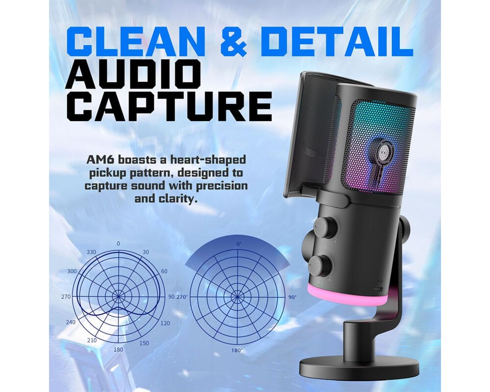 Микрофон FIFINE AM6 RGB - Black 4