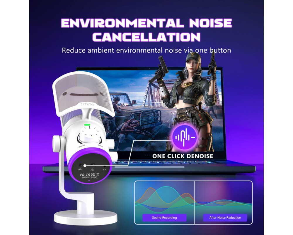 Микрофон FIFINE AM6 RGB - White 8