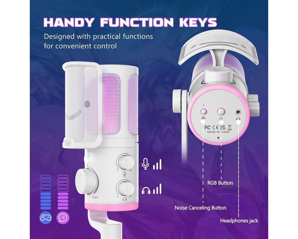 Микрофон FIFINE AM6 RGB - White 3
