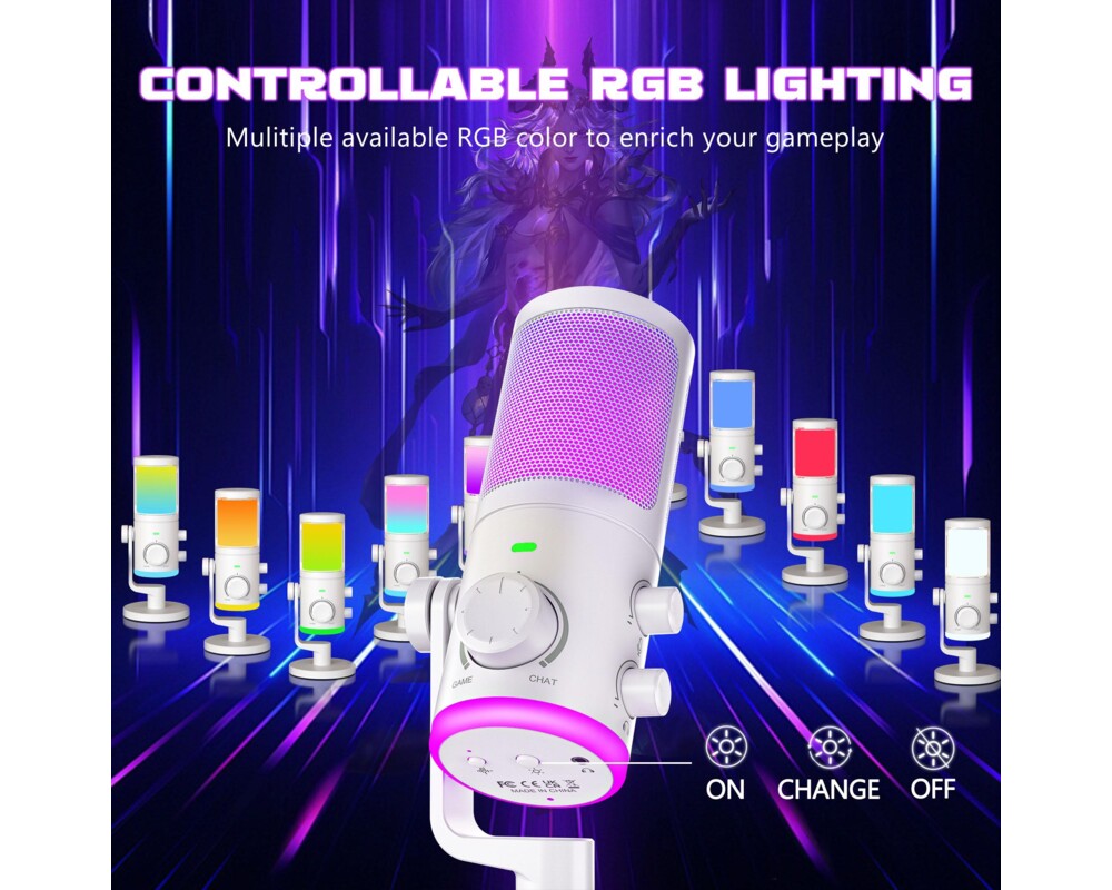 Микрофон FIFINE AM6 RGB - White 9