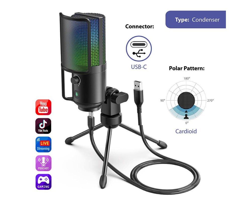 Микрофон FIFINE K669 PRO2 RGB - Black 4