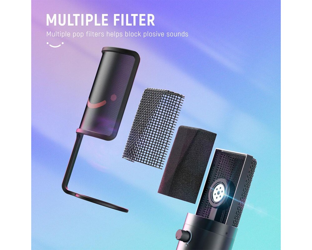 Микрофон FIFINE K669 PRO2 RGB - Black 7