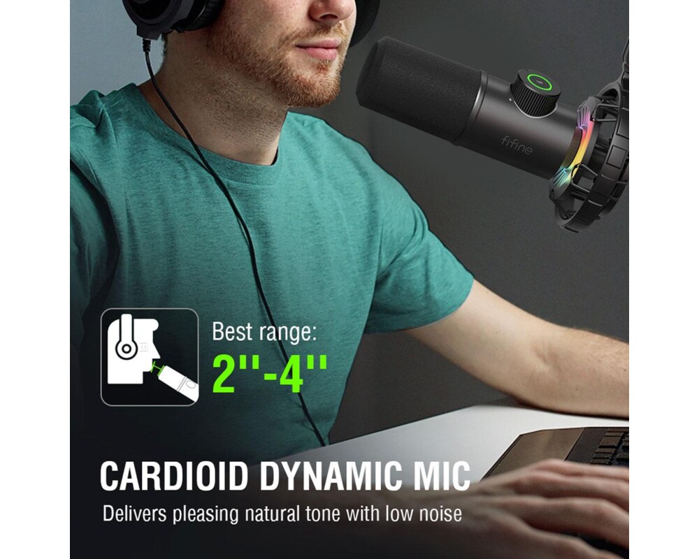 Микрофон FIFINE K658 Dynamic RGB - Black 8