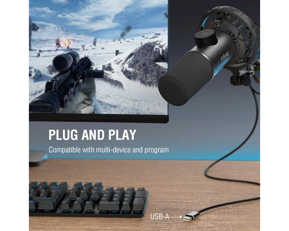 Микрофон FIFINE K658 Dynamic RGB - Black 9