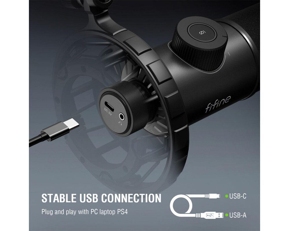 Микрофон FIFINE K658 Dynamic RGB - Black 7