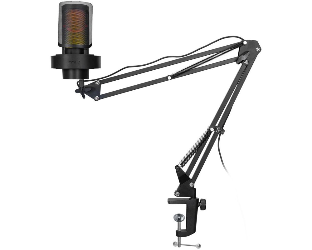 Микрофон със стойка FIFINE A8T RGB - Black 4