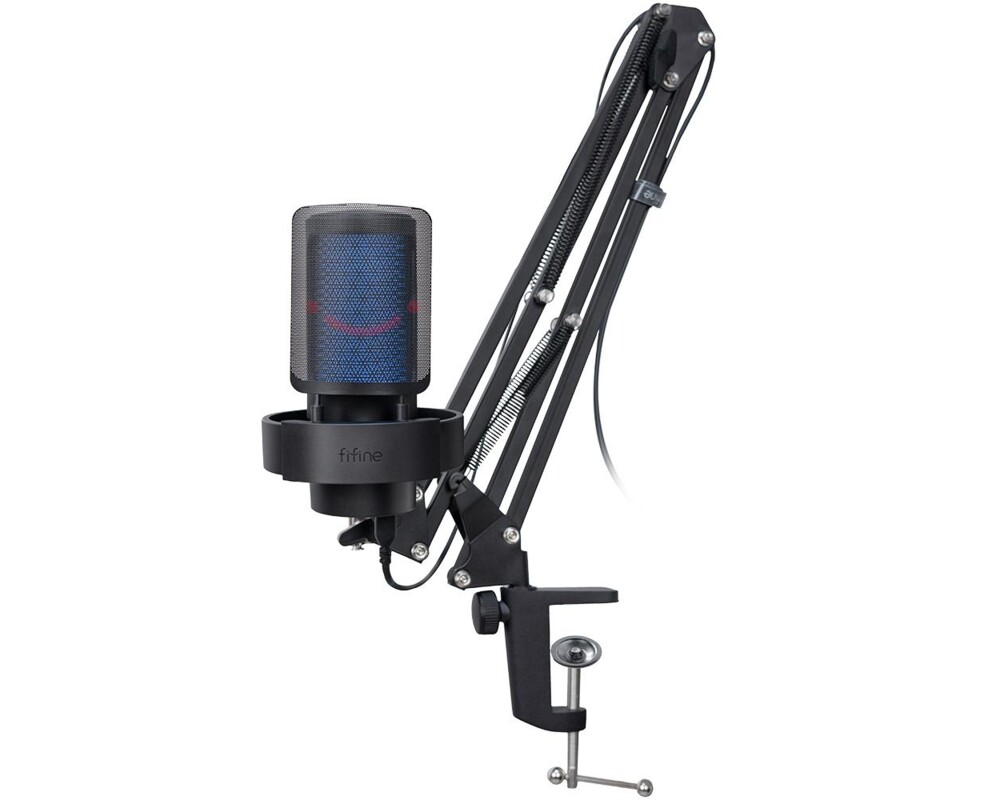 Микрофон със стойка FIFINE A8T RGB - Black 2