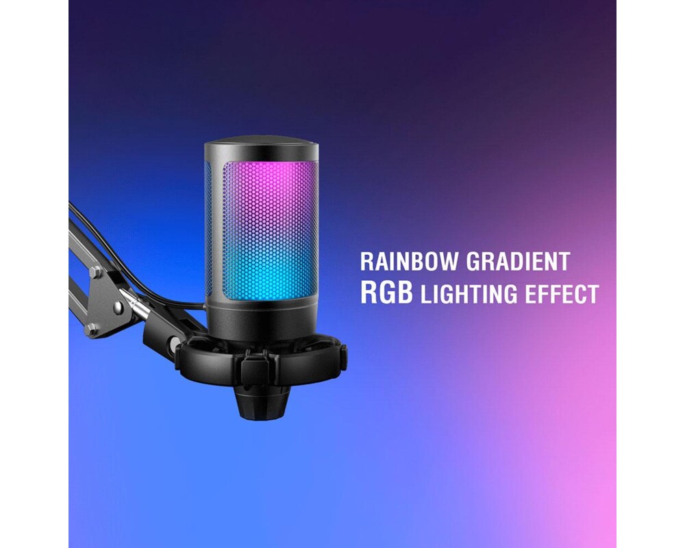 Микрофон със стойка FIFINE A6T RGB - Black 9
