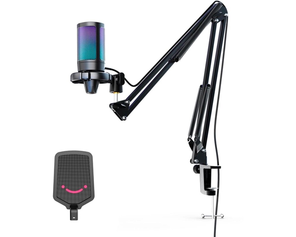 Микрофон със стойка FIFINE A6T RGB - Black 3