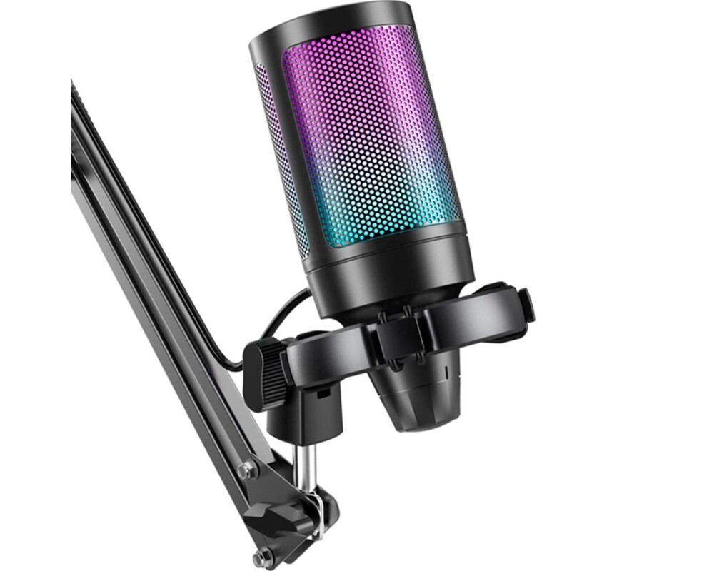 Микрофон със стойка FIFINE A6T RGB - Black 4