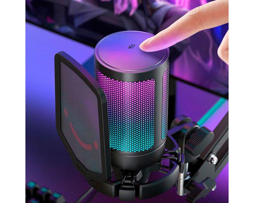Микрофон със стойка FIFINE A6T RGB - Black 7