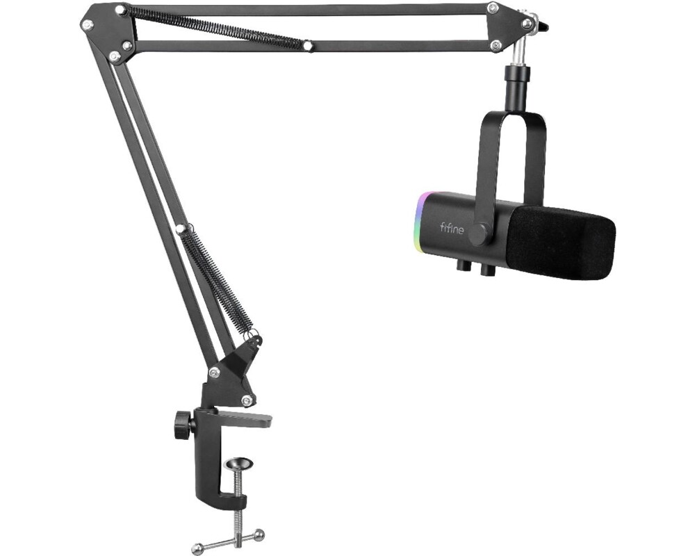 Микрофон със стойка FIFINE AM8T Dynamic RGB - Black 2