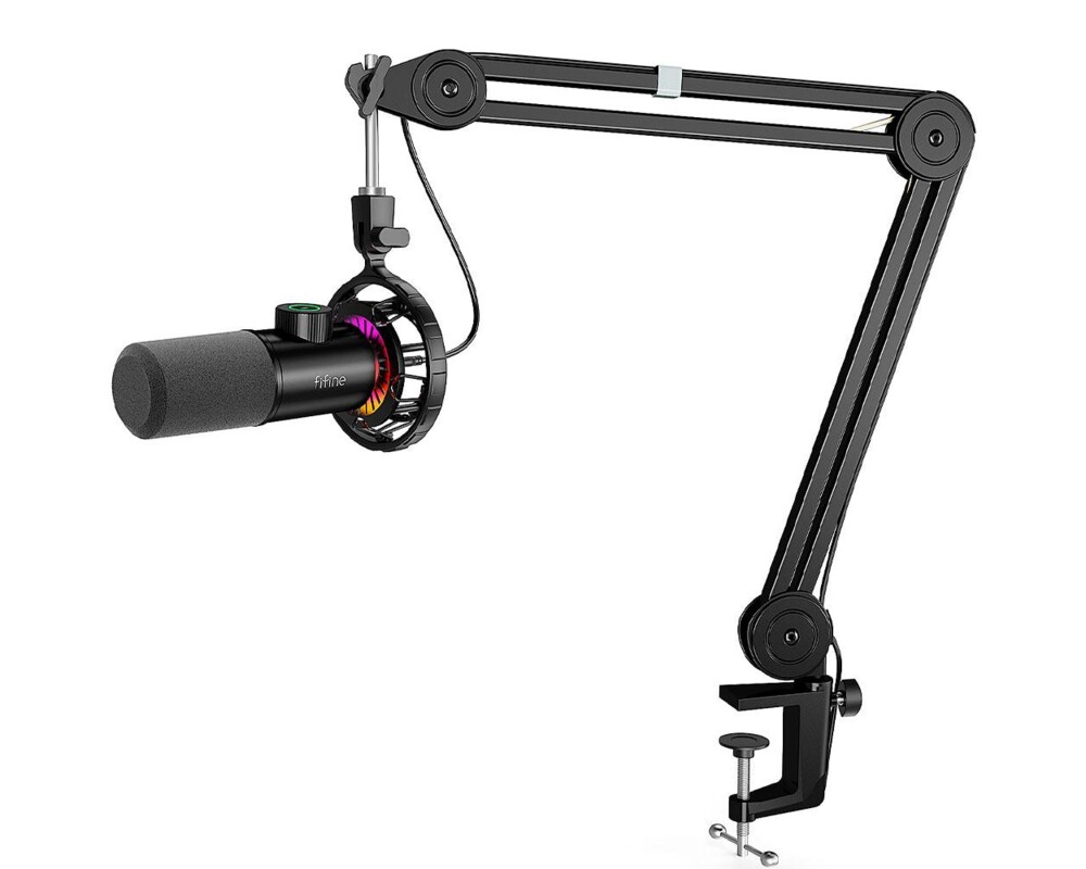 Микрофон със стойка FIFINE T658 Dynamic RGB - Black 3