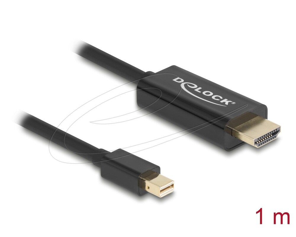 Кабел Delock Кабел пасивен mini DisplayPort 1.1 към HDMI, 1 m 2