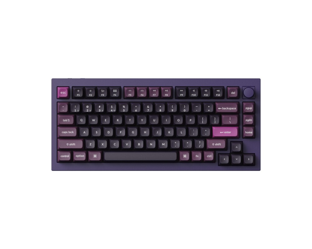 Клавиатура Безжична механичка клавиатура Keychron Q1 MAX Gateron Jupiter Red Switch - Purple 2