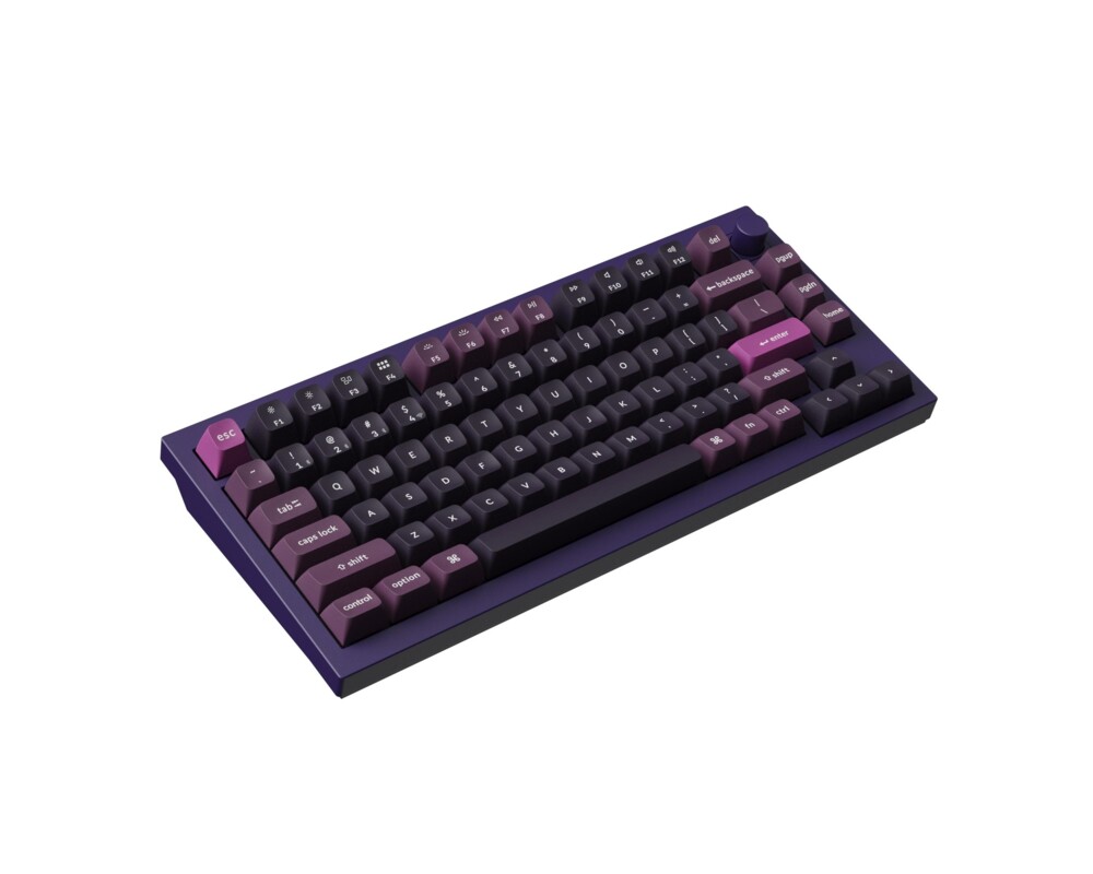 Клавиатура Безжична механичка клавиатура Keychron Q1 MAX Gateron Jupiter Brown Switch - Purple 7