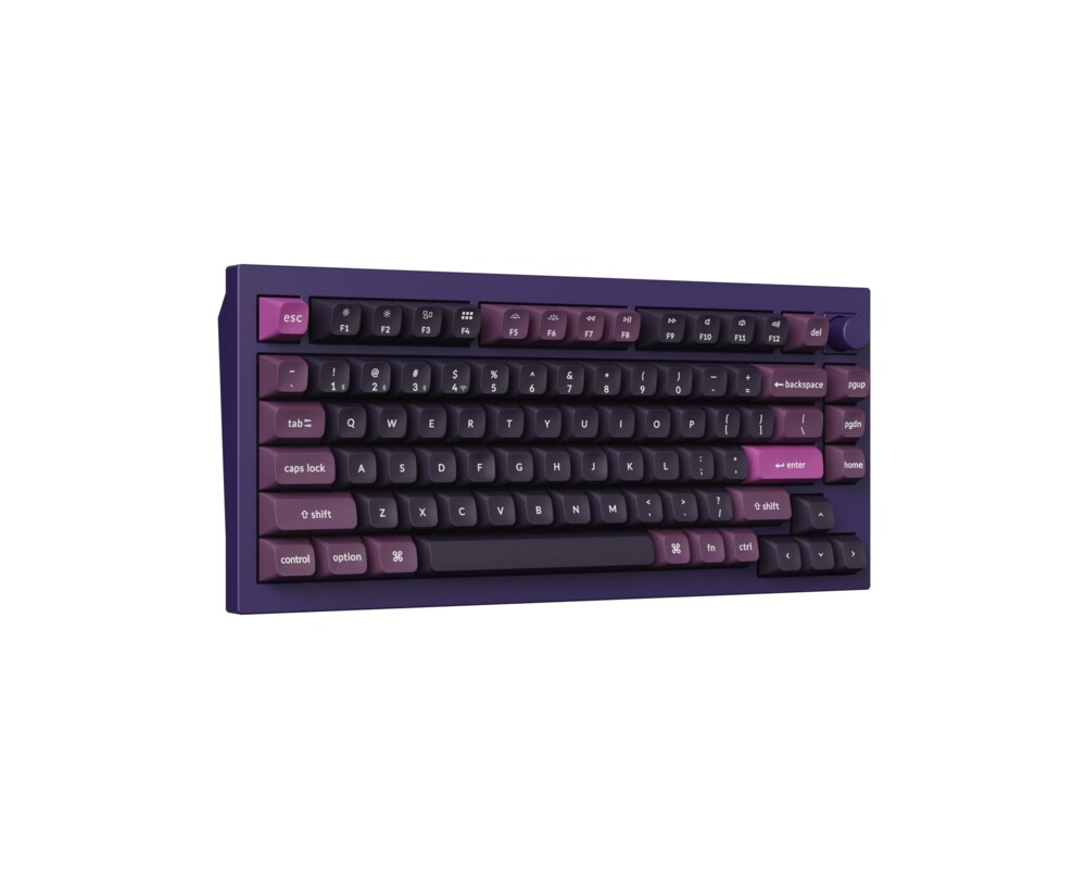 Клавиатура Безжична механичка клавиатура Keychron Q1 MAX Gateron Jupiter Brown Switch - Purple 5