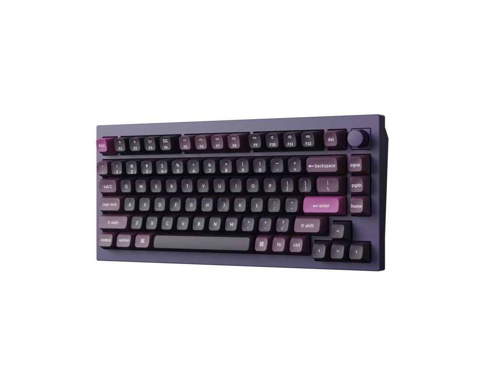 Клавиатура Безжична механичка клавиатура Keychron Q1 MAX Gateron Jupiter Brown Switch - Purple 4