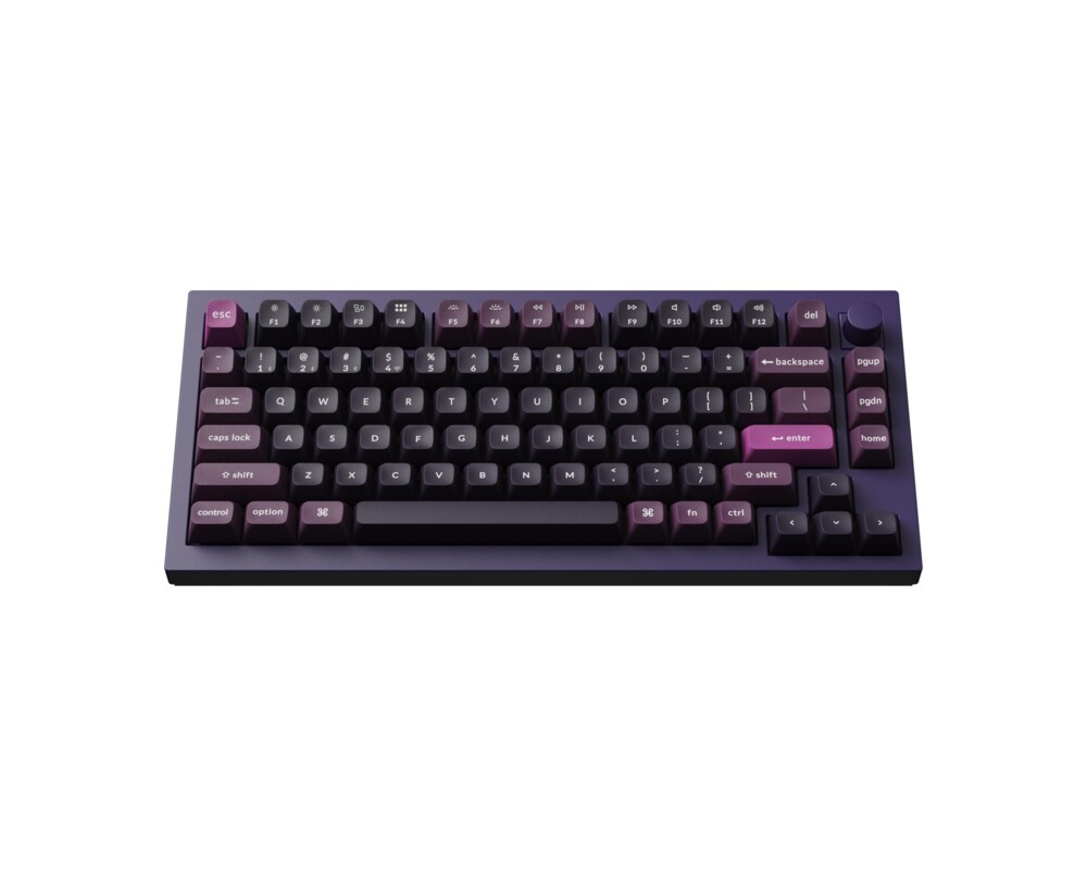Клавиатура Безжична механичка клавиатура Keychron Q1 MAX Gateron Jupiter Brown Switch - Purple 3