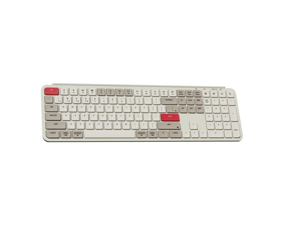 Клавиатура Безжична клавиатура Keychron B6 Pro Ultra-Slim - Retro Red 2