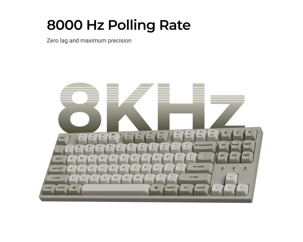 Клавиатура Геймърска Механична клавиатура Keychron C1 Pro 8K QMK - Super Red Switch 3