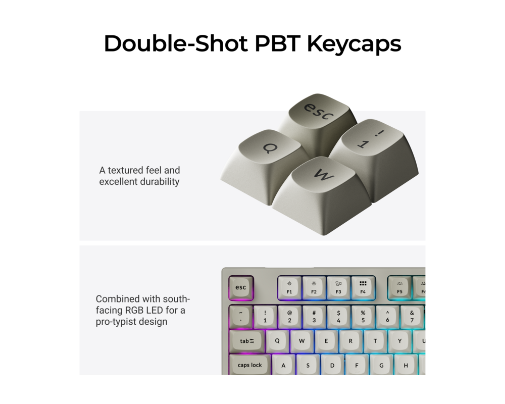 Клавиатура Геймърска Механична клавиатура Keychron C1 Pro 8K QMK - Super Red Switch 6