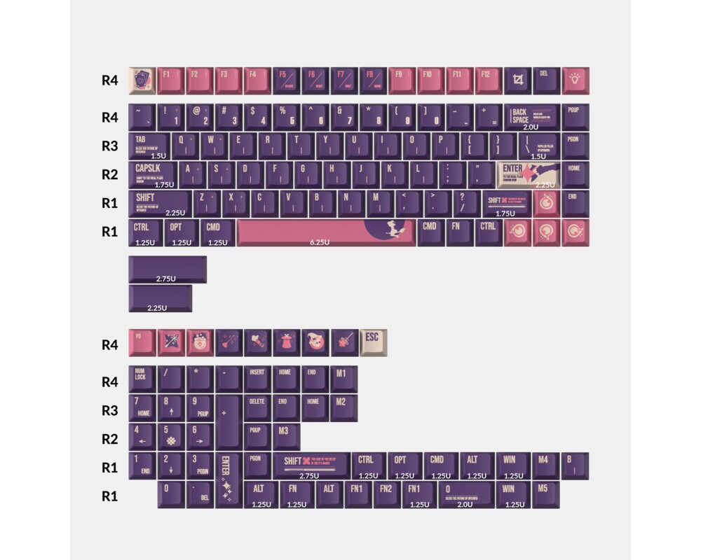 Геймърски аксесоари Капачки за механична клавиатура Keychron Cherry Profile Dye-Sub PBT Full Keycap Set - Lunar White 2