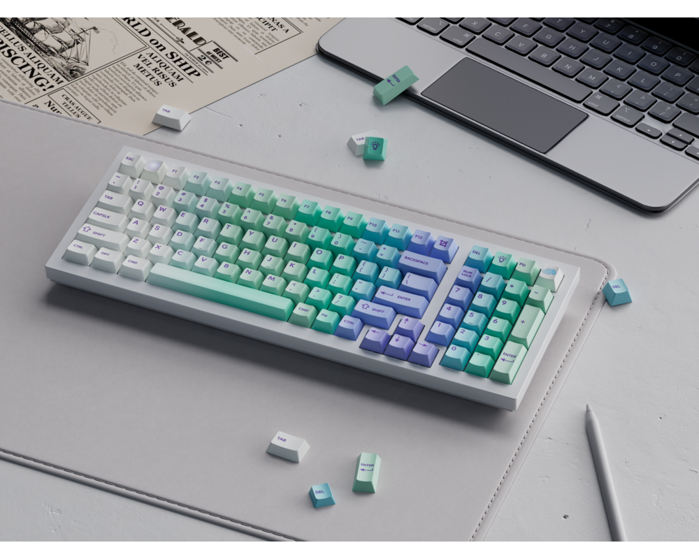 Геймърски аксесоари Капачки за механична клавиатура Keychron Cherry Profile Dye-Sub PBT Full Keycap Set - Cloud and Snow 3