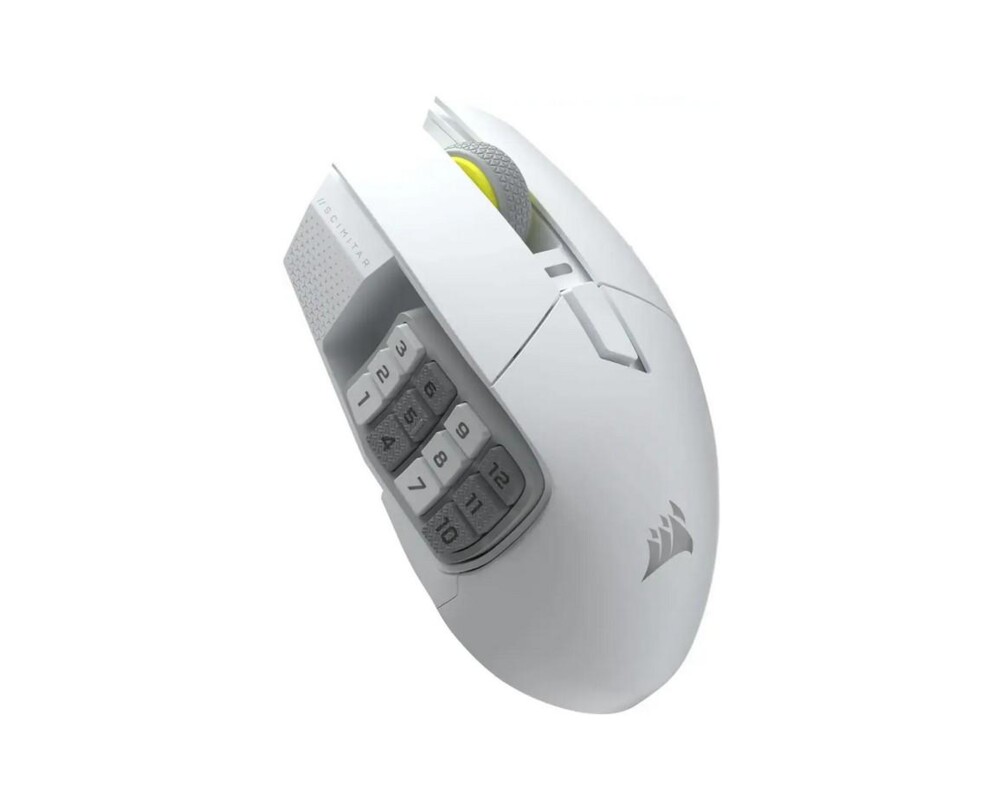 Мишка CORSAIR SCIMITAR ELITE WIRELESS SE Gaming Mouse, Wireless, White, 33000 DPI, Optical 8