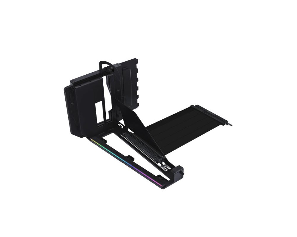 Кабел Брекет и кабел Lian Li 4 Slots Vertical GPU Kit v3, PCIe 5.0 за вертикален монтаж на видео карта - Черен