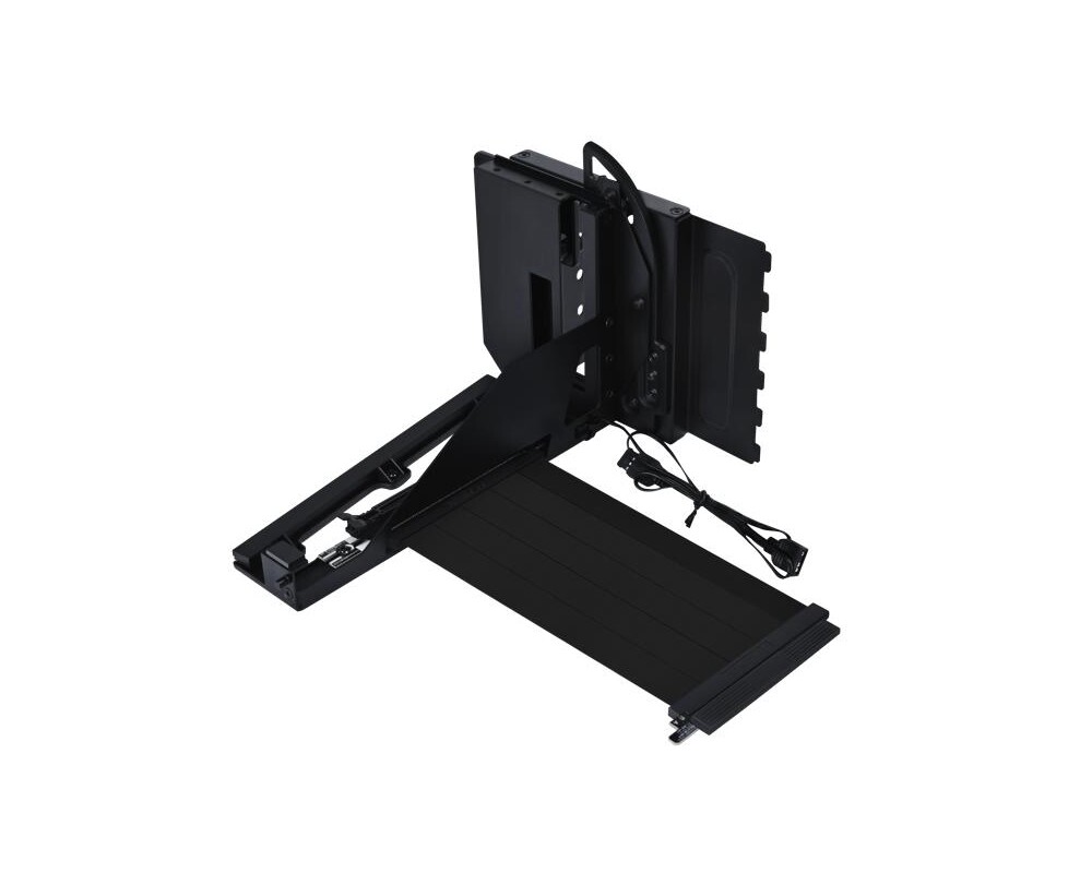 Кабел Брекет и кабел Lian Li 4 Slots Vertical GPU Kit v3, PCIe 5.0 за вертикален монтаж на видео карта - Черен 2