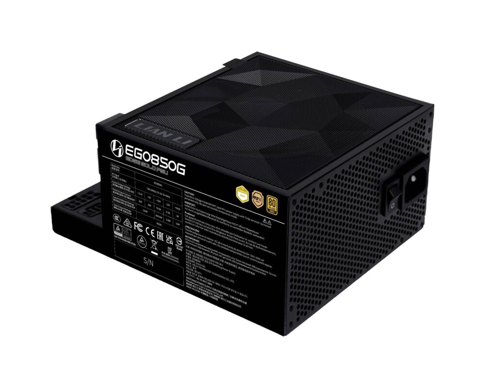 Захранване Lian Li EDGE EGO850 Black 850W 80+ Gold PCIe 5.1, ATX 3.1 3