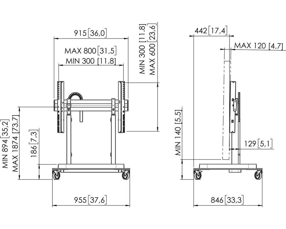 Стойка Моторизирана стойка за дисплей, с ръчно управление, RISE 5200 2