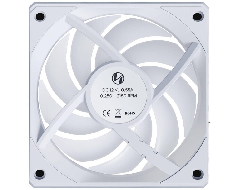 Вентилатор и 3бр Lian Li UNI FAN CL Wireless ARGB PWM Reverse - 120 mm Бели + Контролер 5