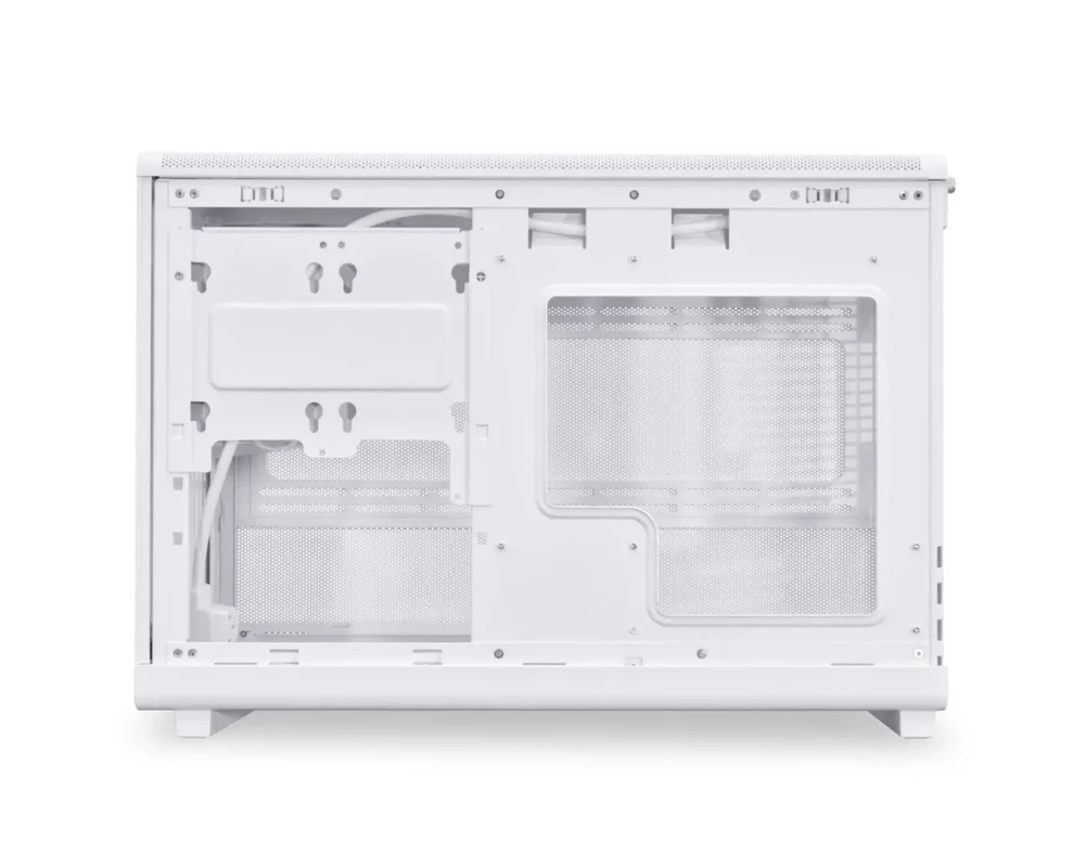 Кутия Lian Li DAN A3-mATX Wood Edition White, Tempered Glass, Micro Tower 5