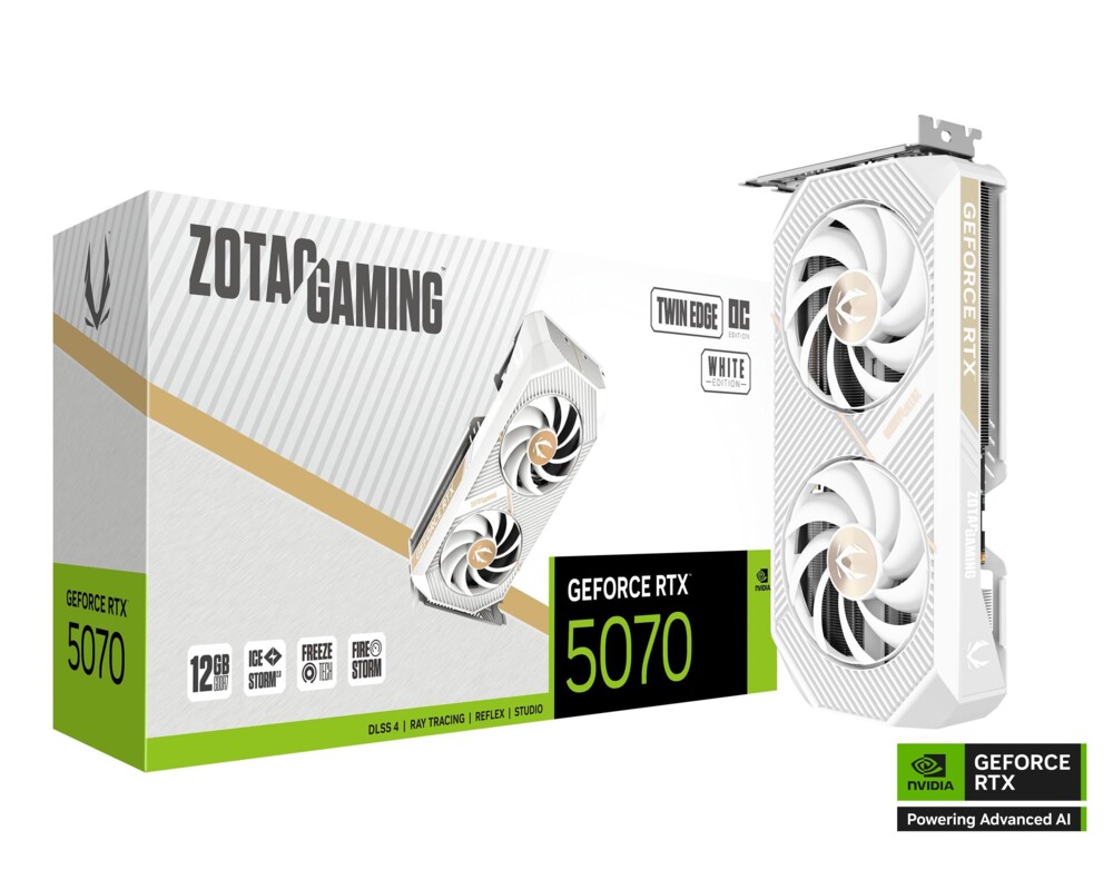 Видеокарта ZOTAC GAMING RTX 5070 Twin Edge OC White Edition 12GB GDDR7 6