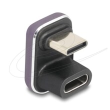  Delock Адаптер USB-C мъжко към женско USB-C, под 180° , 40 Gbps PD 3.1 240 W , U-образен 8K 60 Hz metal 866698 DELOCK-60737 на топ цена - PIC.bg