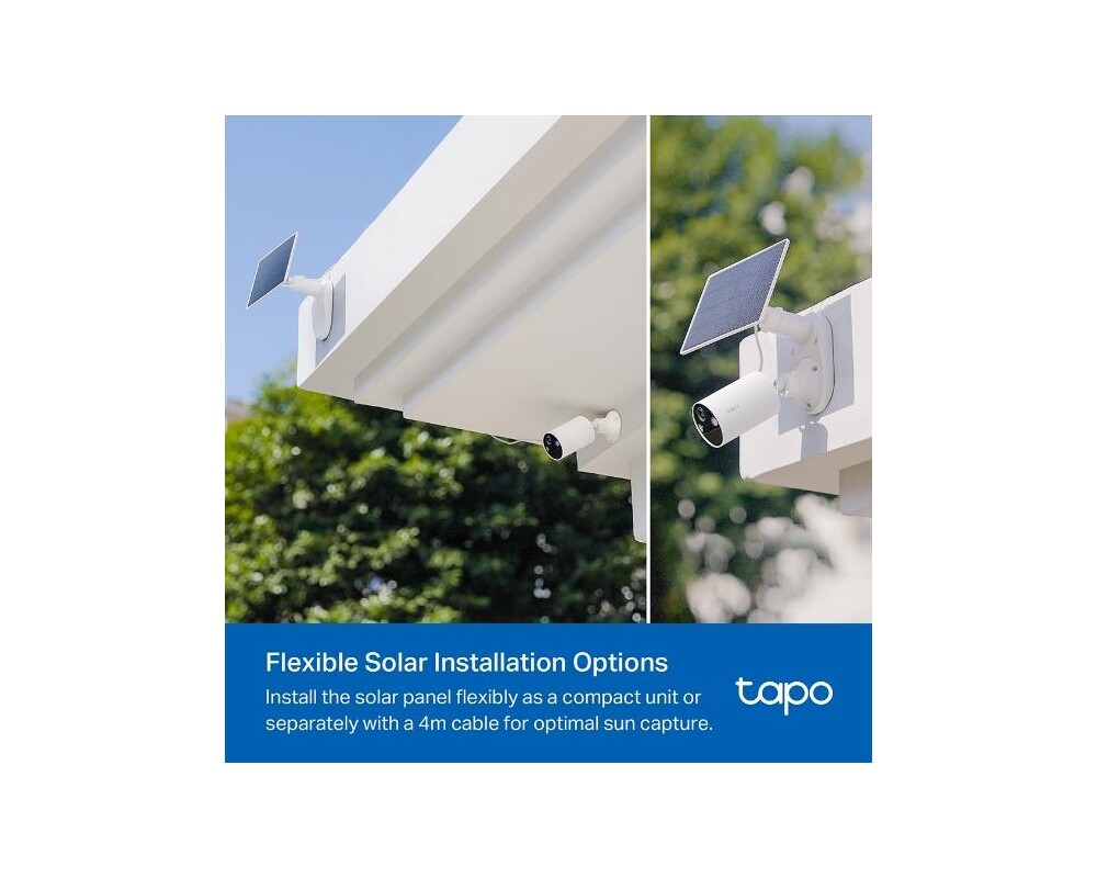 Цифрова IP камера TP LINK C410-kit включва:  IP Camera tapo C410 + tapo A201 соларен панел 6