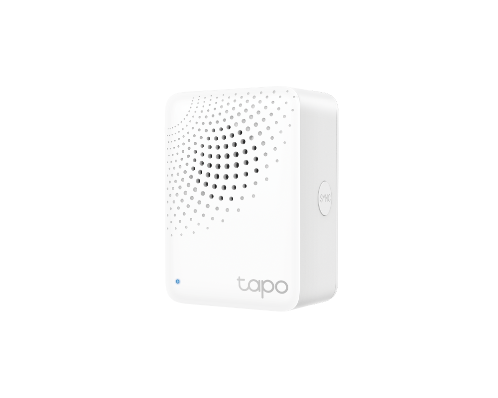 Цифрова IP камера TP LINK интелигентен хъб със звънец H100, аларма, координира се с интелиг. сензори Tapo, свързва до 64 интелиг. у-ва, звънец, Wi-Fi