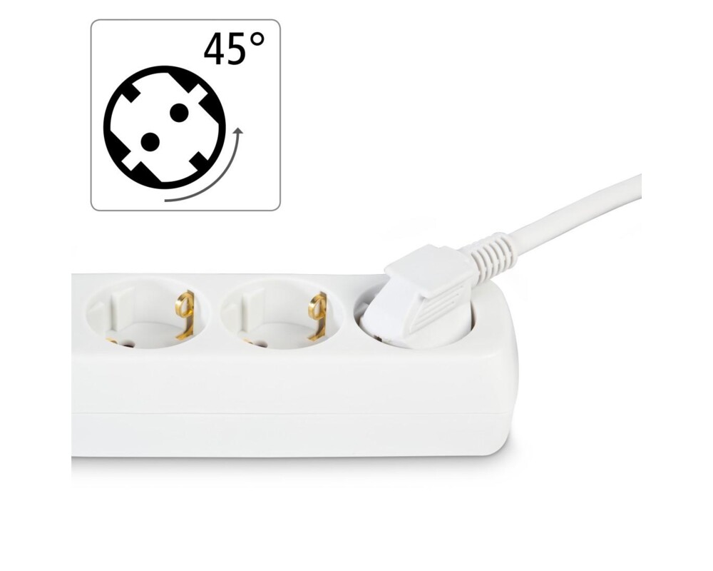 Разклонител HAMA Разклонител 3 гнезда, 1.4м, бял 8